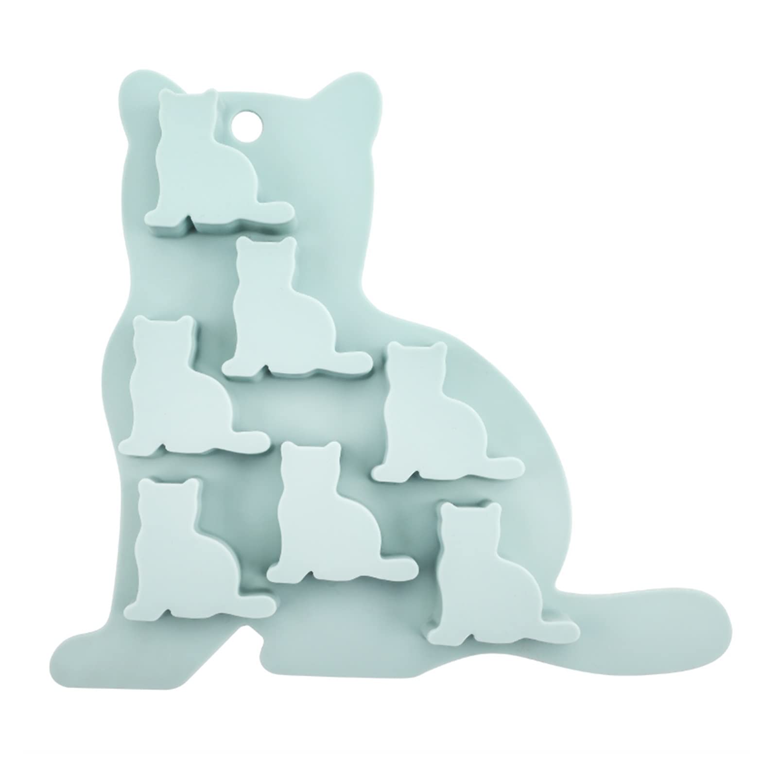 Non-Stick Silicone 3D Cat-Shaped Ice Cube Tray & Cookie Mold - Fun Kitchen Tool for Kids, Summer Treats, Homemade Desserts - Perfect for Parties, Baking, and DIY Ice Cubes (Color: A)