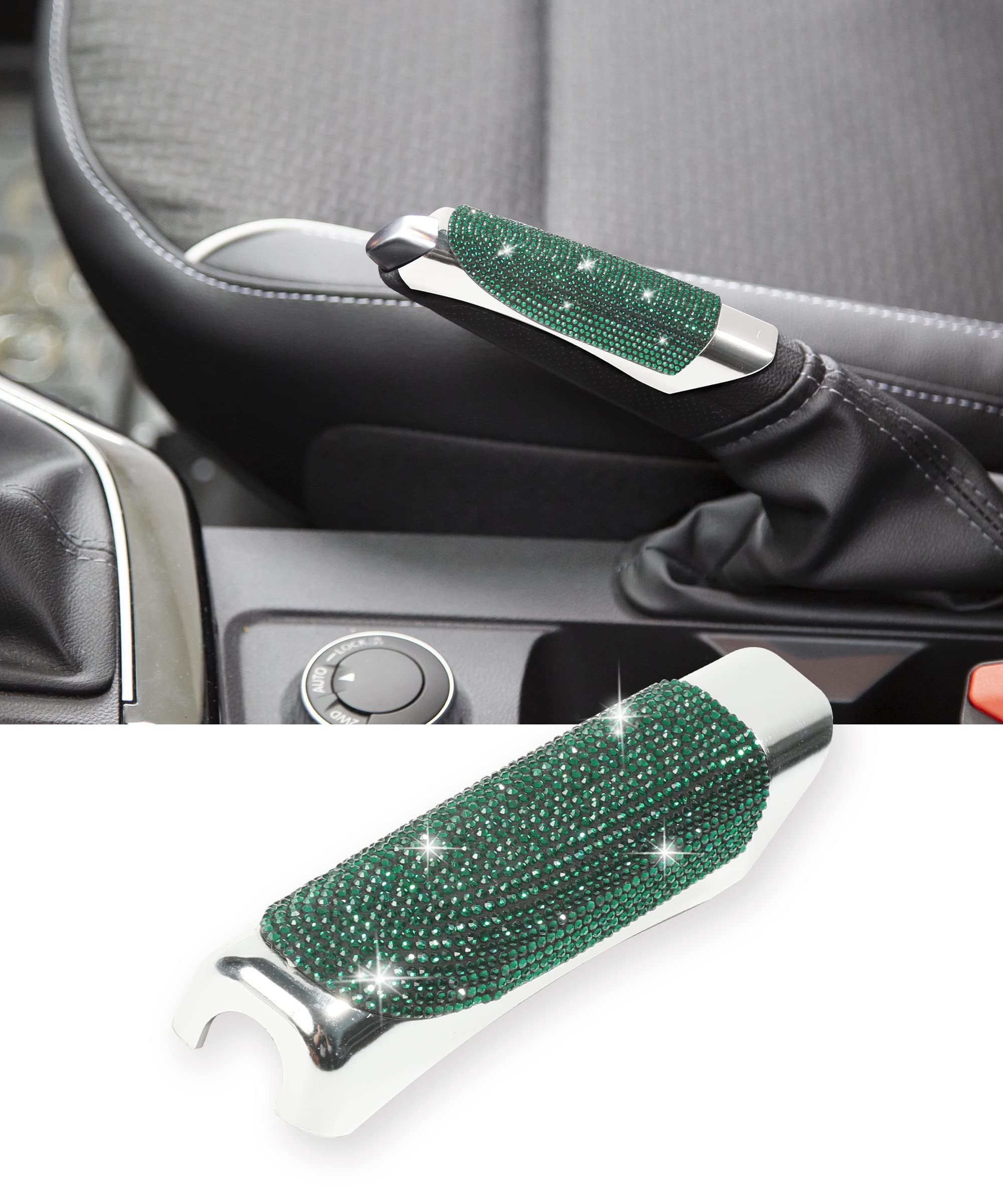 Sparkling Crystal Rhinestone Car Handbrake Cover - Bling Handbrake Protector & Decorative Lever Cover - Luxury Car Accessories for Enhanced Interior Style (Perfect for Sedans, SUVs, and Luxury Vehicles)