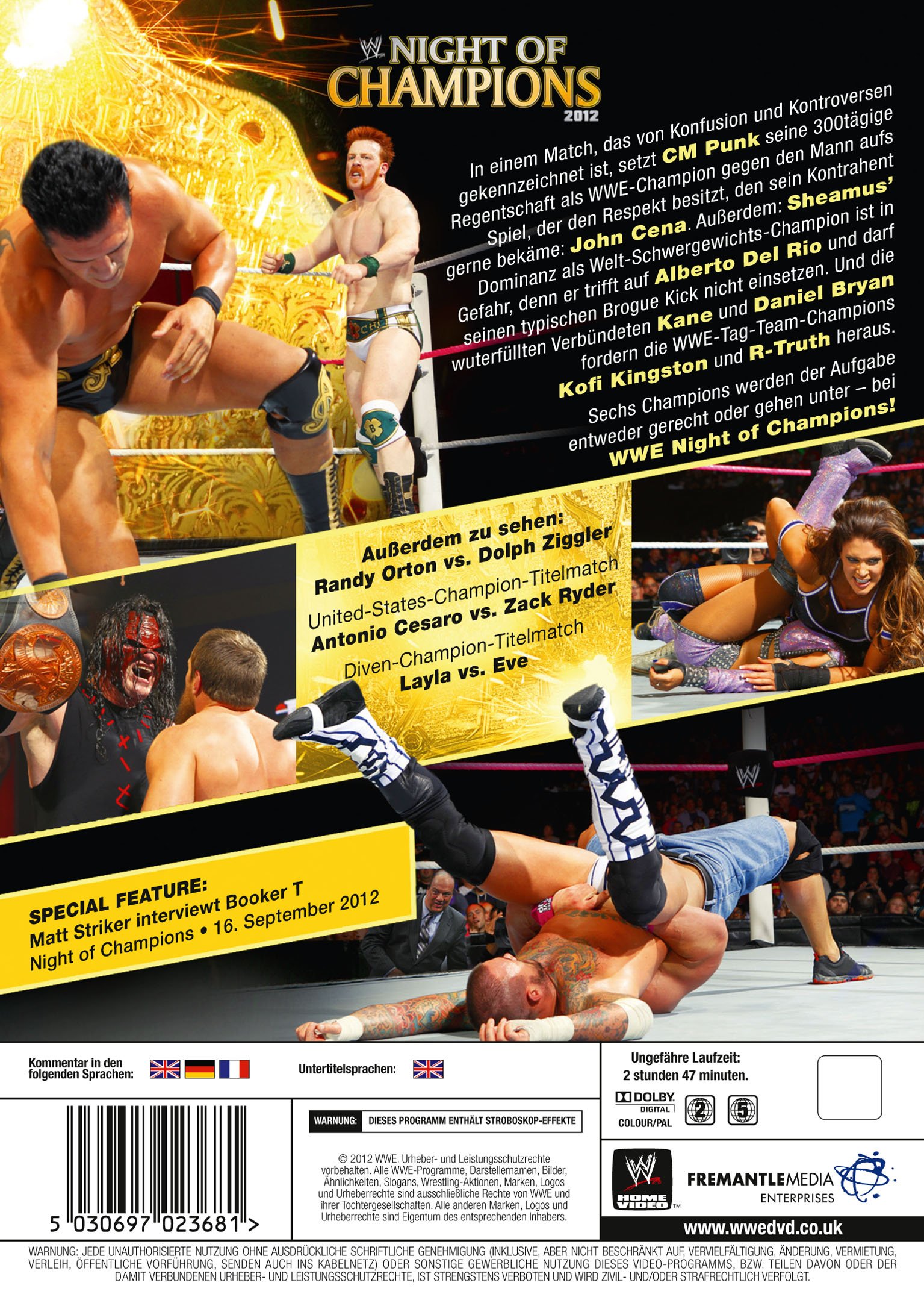 Night of Champions 2012 WWE Wrestling DVD - Official PPV Event | Collectible Sports Entertainment for Fans & Gift Giving