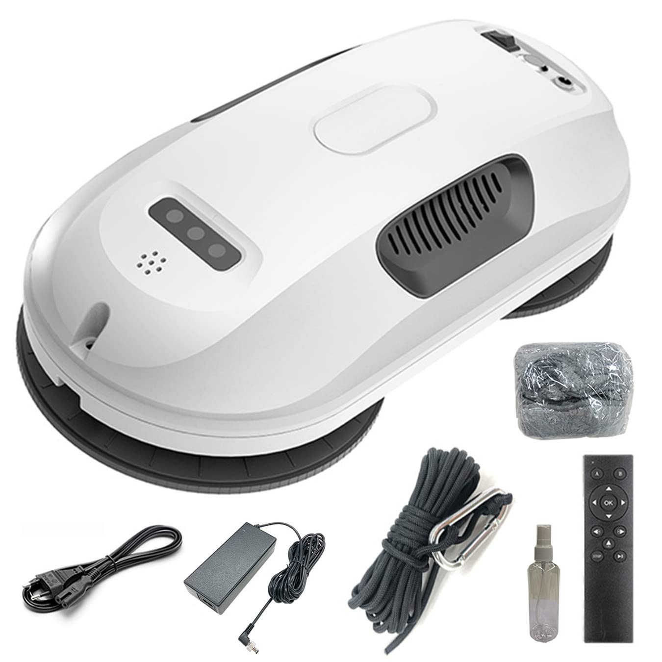 ZUKETANG Smart Window Cleaning Robot with 2800PA Ultra-Strong Suction, Remote Control & Auto Glass Cleaner for Home & Office - Perfect for High-Rise Buildings, Skylights & Hard-to-Reach Windows