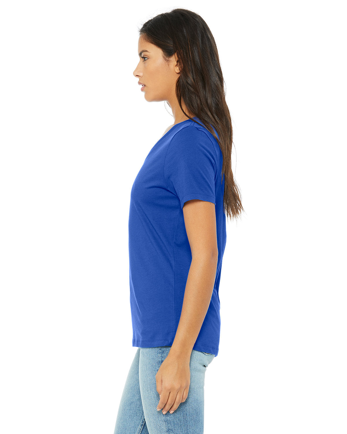 Bella + Canvas 6405 Women's Relaxed Fit Jersey V-Neck T-Shirt - Soft & Comfortable Casual Tee for Everyday Wear, Lounge, and Outfits