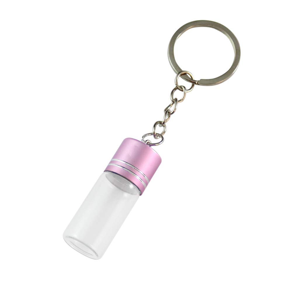 4PCS Glass Bottle Pendant Keychain - Essential Oil Diffuser, Memorial Urn Jewelry, Secret Wish Keeper - Perfect for Aromatherapy, Keepsakes & Remembrance Gifts