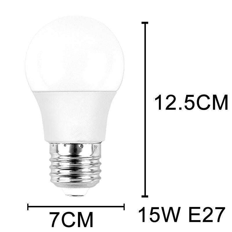 1 PCS 220V 15W Smart LED Radar Motion Sensor Light Bulb with E27/B22 Base - Energy Saving Security Light for Indoor/Outdoor Use - Perfect for Hallways, Porches, Garages and Backyards