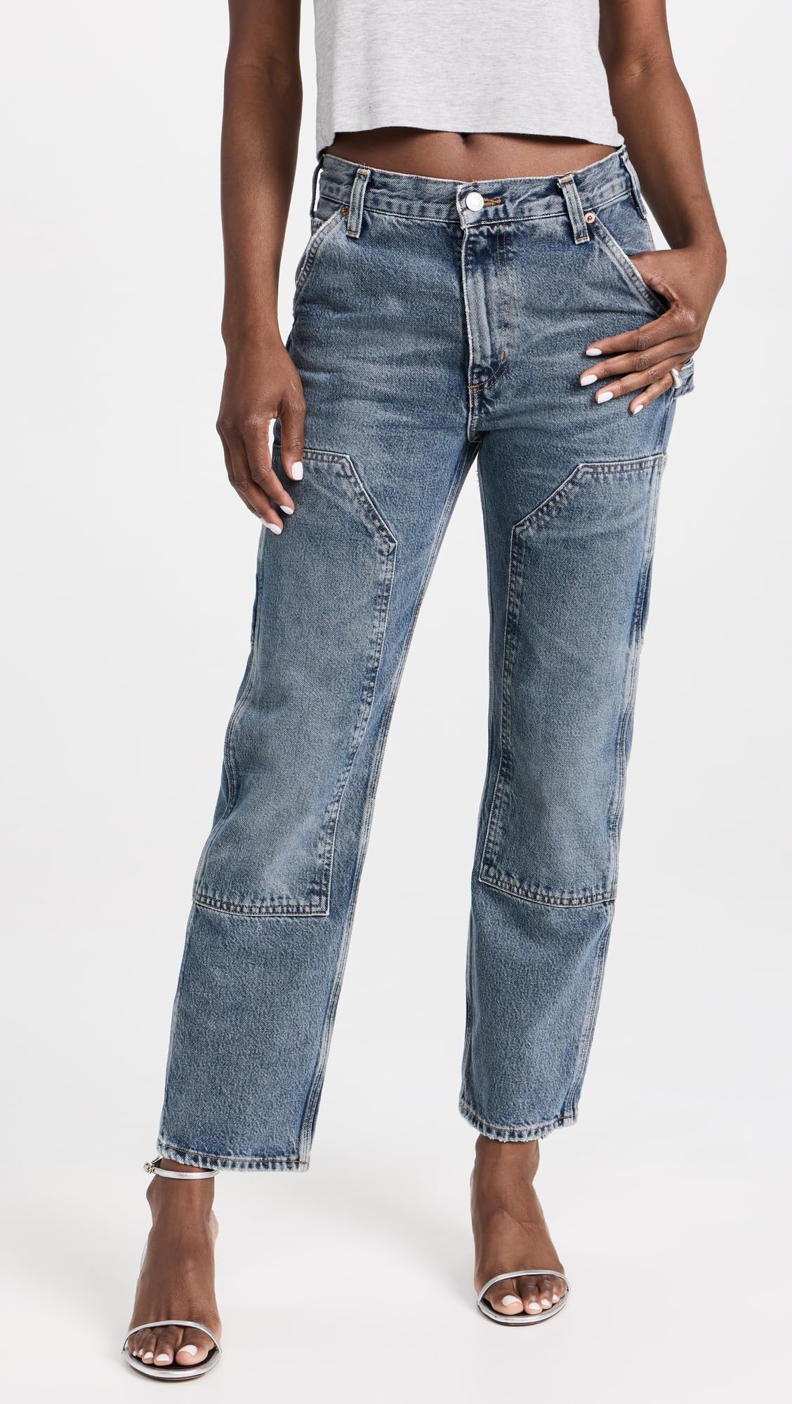 AGOLDE Women's Rami Carpenter Jeans - High Waist Straight Leg Denim Pants for Casual Wear & Everyday Outfits