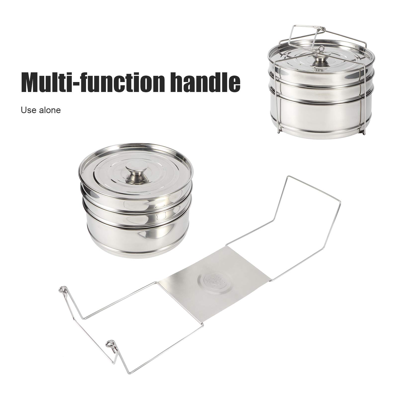 Stainless Steel Stackable Pressure Cooker Pot & Food Steamer - Perfect for Vegetables, Rice & Healthy Cooking | Ideal for Home Kitchen, Meal Prep & Pressure Cooker Accessories