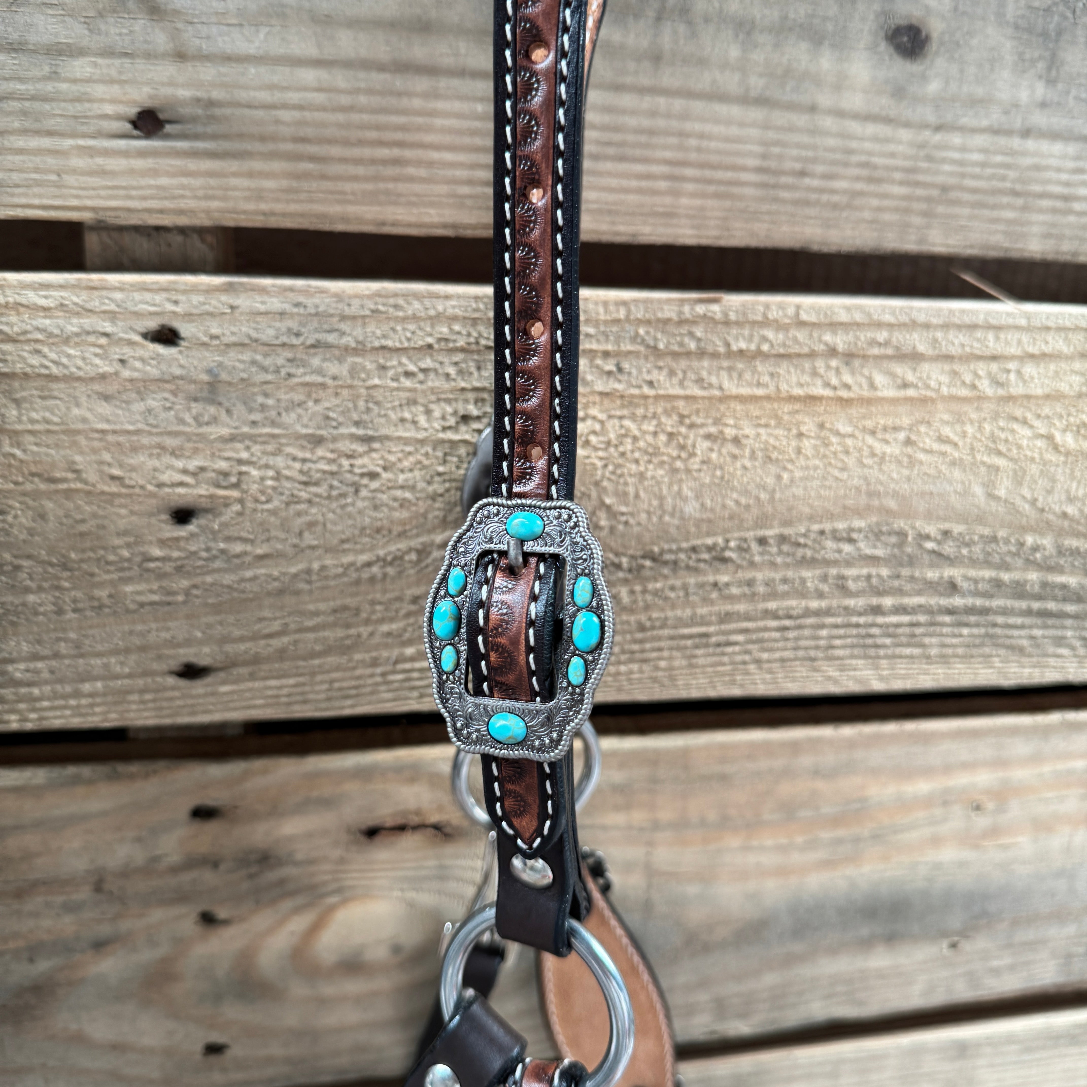 Floral Tooled Leather Lariat & Halter Set #LH119 - Perfect for Equestrian Riding, Horse Training, and Western Show Events
