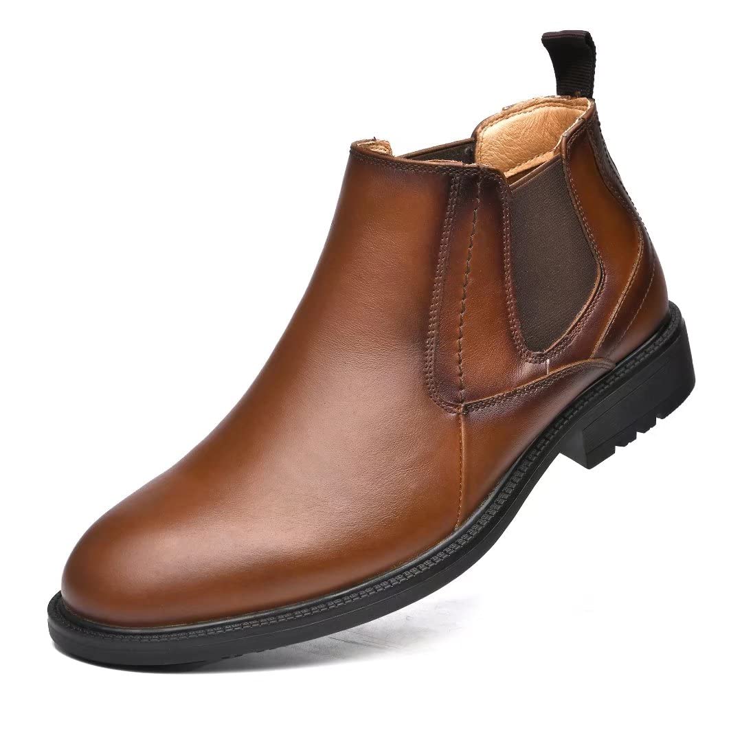 Arkbird Men's Chelsea Ankle Boots - Genuine Leather Oxford Dress Boots for Casual & Formal Wear | Perfect for Office, Dating & Night Out