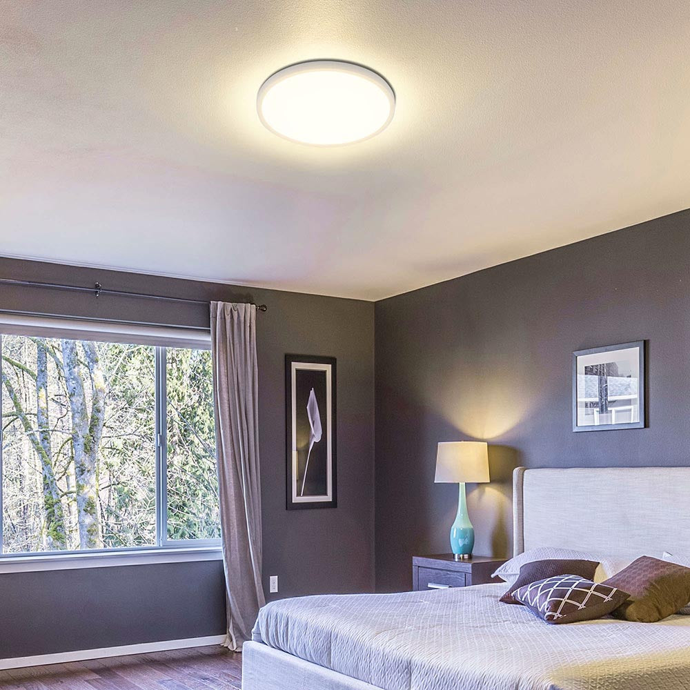 TheLAShop 32W Dimmable LED Flush Mount Ceiling Light Fixture - 2 Pack, 16 Inch Round, Ultra-Thin Design for Bedroom, Kitchen, Hallway & Office Lighting