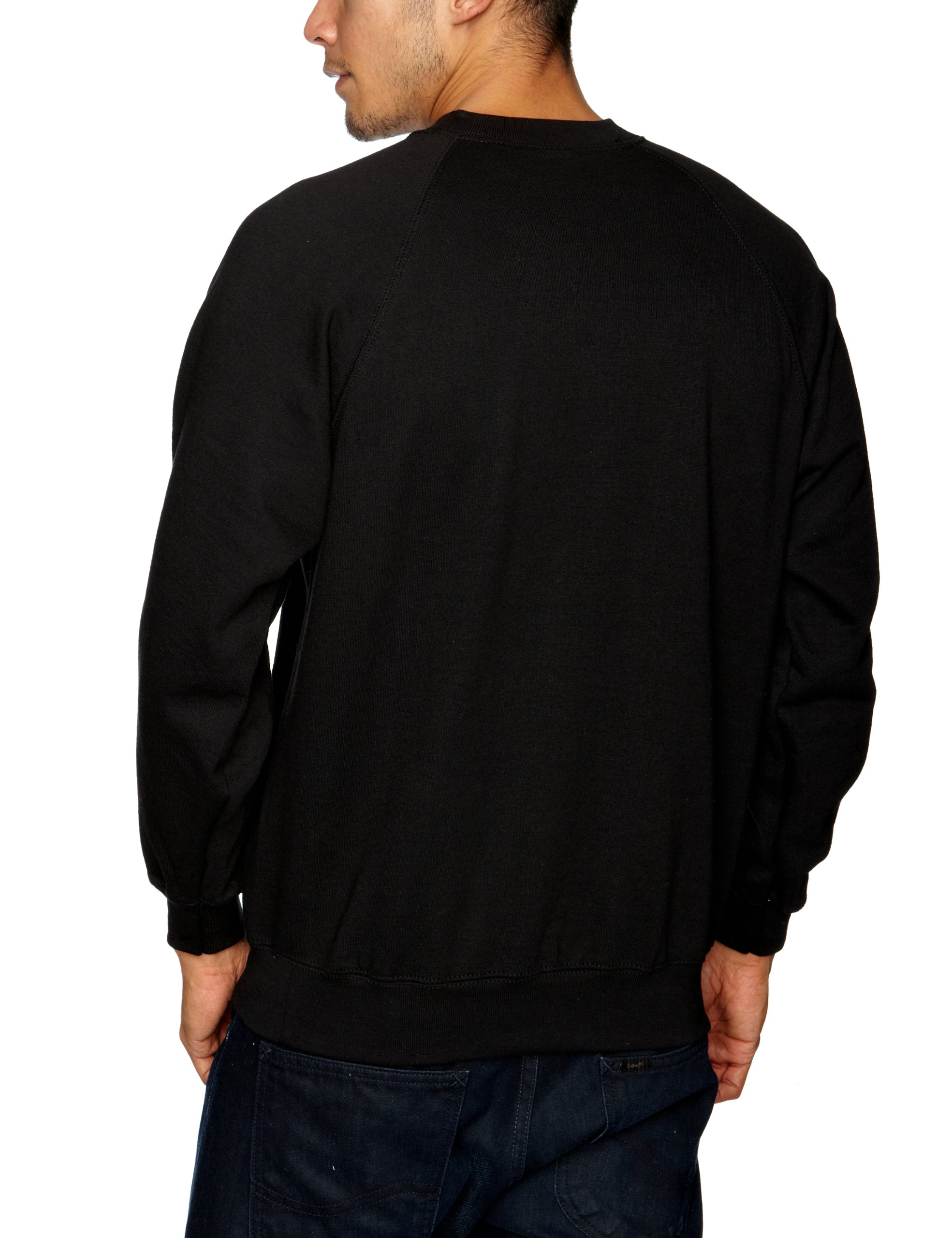 Fruit of the Loom 2 Pack Men's Raglan Sleeve Sweatshirts - Soft Cotton Blend Pullover for Casual Wear, Gym & Outdoor Activities