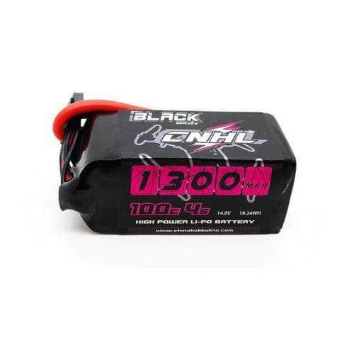 CNHL Black Series V2.0 14.8V 4S 1300mAh 130C LiPo Battery with XT60 Connector - High Performance RC Drone & Airplane Battery for FPV Racing and Aerial Photography