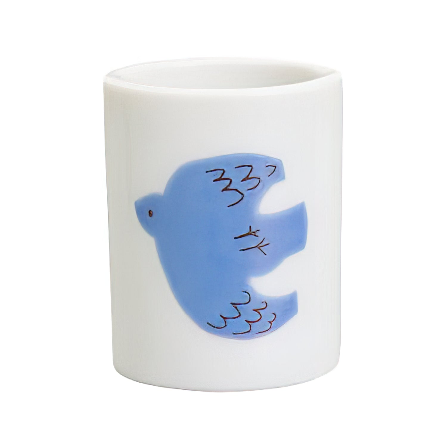Harekutani Porcelain Bird Toothbrush Holder - Elegant Bathroom Organizer for Toothbrush Storage, Perfect for Home, Hotel, and Spa Decor