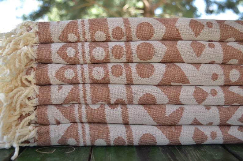 Brown Mandala 100% Cotton Bath Towel - Soft & Absorbent Yoga, Beach, Spa & Gym Towel for Home & Travel