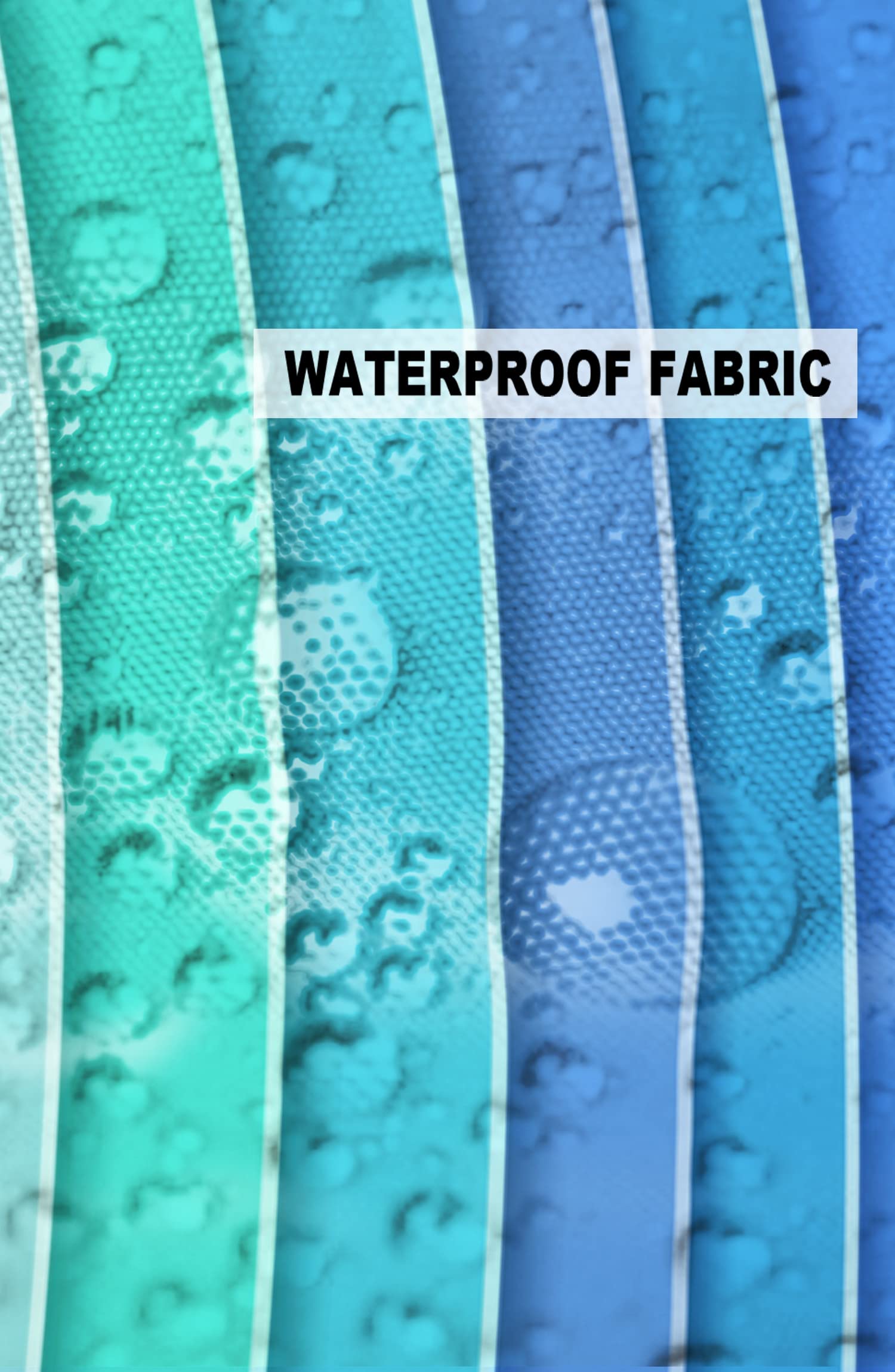 Waterproof Outdoor Pillow Covers Set of 2 - Blue Ombre Gradient Decorative Throw Pillow Cases 16x16 Inch for Patio Furniture, Sofa, Couch & Chair - Perfect for Backyard, Poolside & Indoor Decor