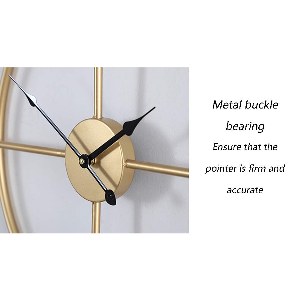 Stylish Gold Round Silent Electronic Wall Clock - Modern Home Decor for Living Room, Bedroom & Office - Perfect for Sofa Background & Stylish Interior Design