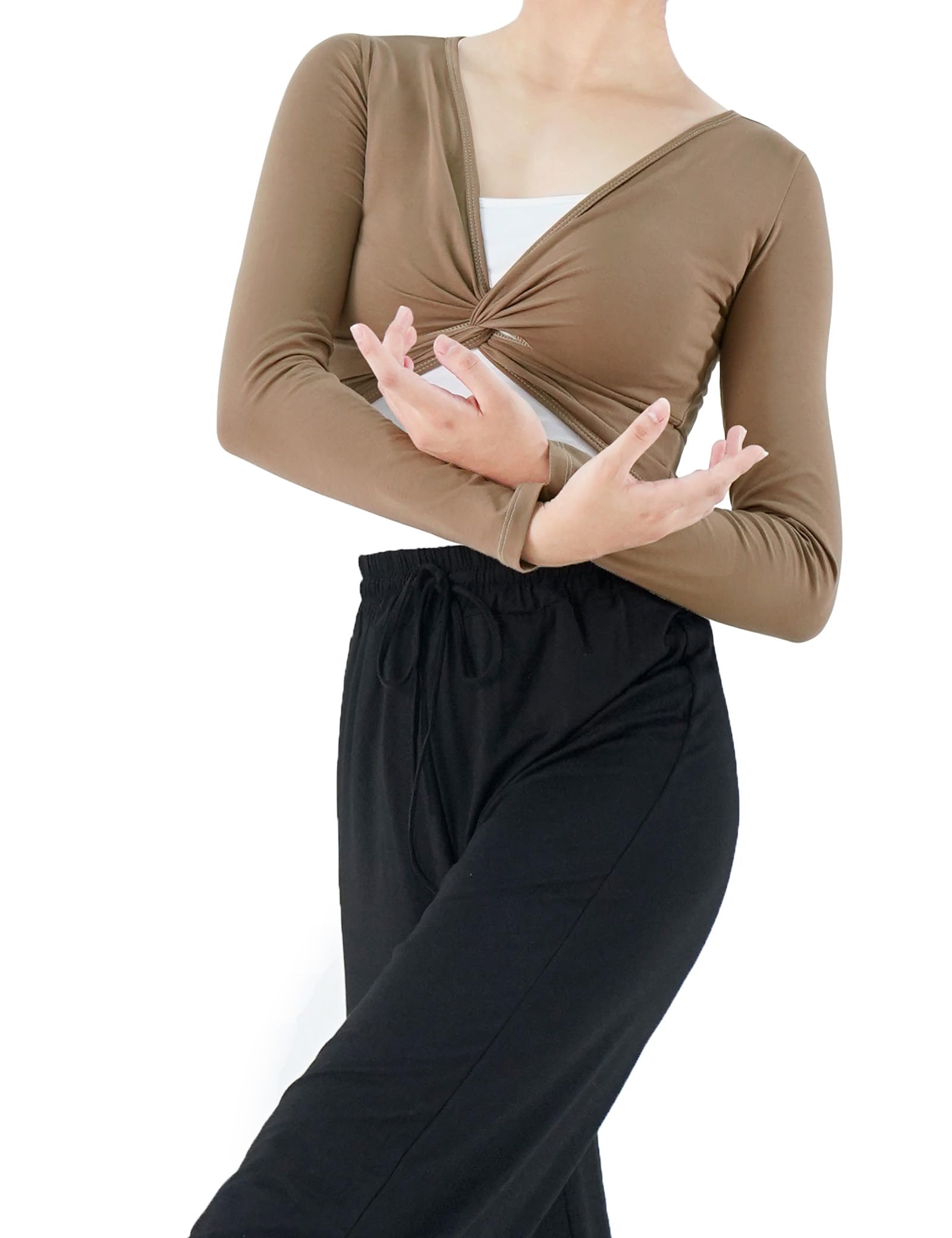 Elegant Women's Ballet Dance Shawl Tops - Soft Stretchy Wrap Cover-Up for Dance Practice, Yoga & Performance - Perfect for Ballet Class, Rehearsals and Stage Costumes