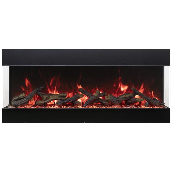 Amantii TruView Extra Tall Smart Electric 3-Sided Fireplace - Modern Heating Solution for Living Rooms, Bedrooms & Offices