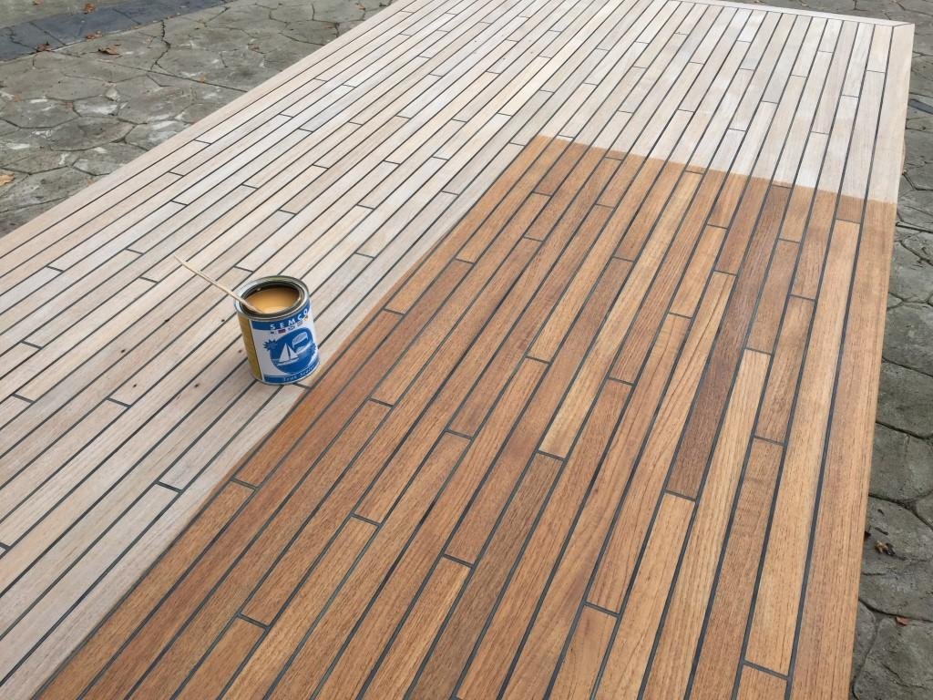 Semco Teak Wood Natural Finish Sealant Protector - 1 Gallon (Covers 200 Sq Ft) - Waterproof Wood Sealer for Outdoor Furniture, Decks & Boats - Packaged by FurnitureOutlet