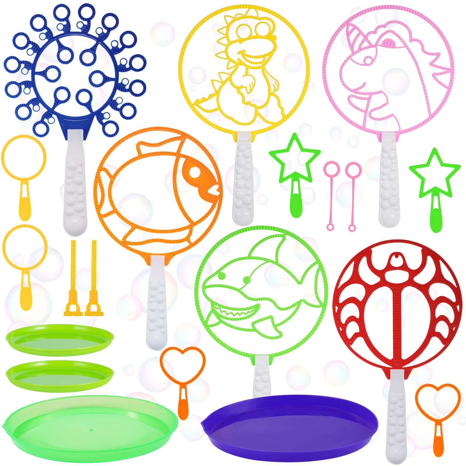 Fascigirl 20-Piece Bubble Wands Set - Animal Pattern Giant Bubble Sticks for Kids, Summer Outdoor Games, Birthday Party Favors & Backyard Fun (Perfect for Children's Playtime, Park Activities & Garden Parties)