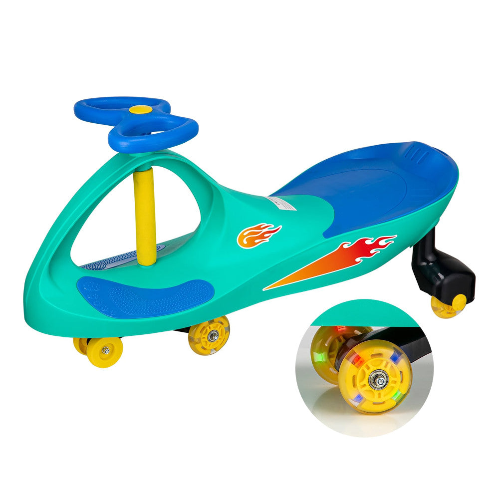 Alex Lightning Glow Rider - Teal & Blue Inertia Powered Ride-On Toy for Kids - Fun Indoor/Outdoor Play Vehicle for Toddlers Ages 2-5 Years