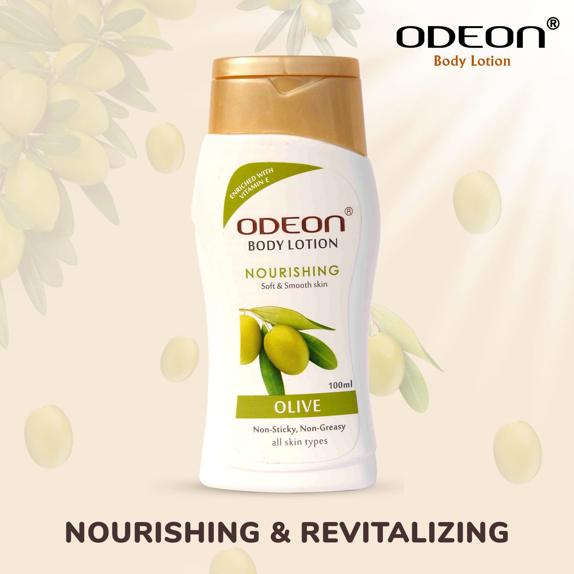 FREE Odeon Olive Body Lotion 100ml + Odeon Coffee Coconut Face & Body Scrub 300ml - Hydrating Skincare Duo for Dry Skin & Exfoliating Body Care