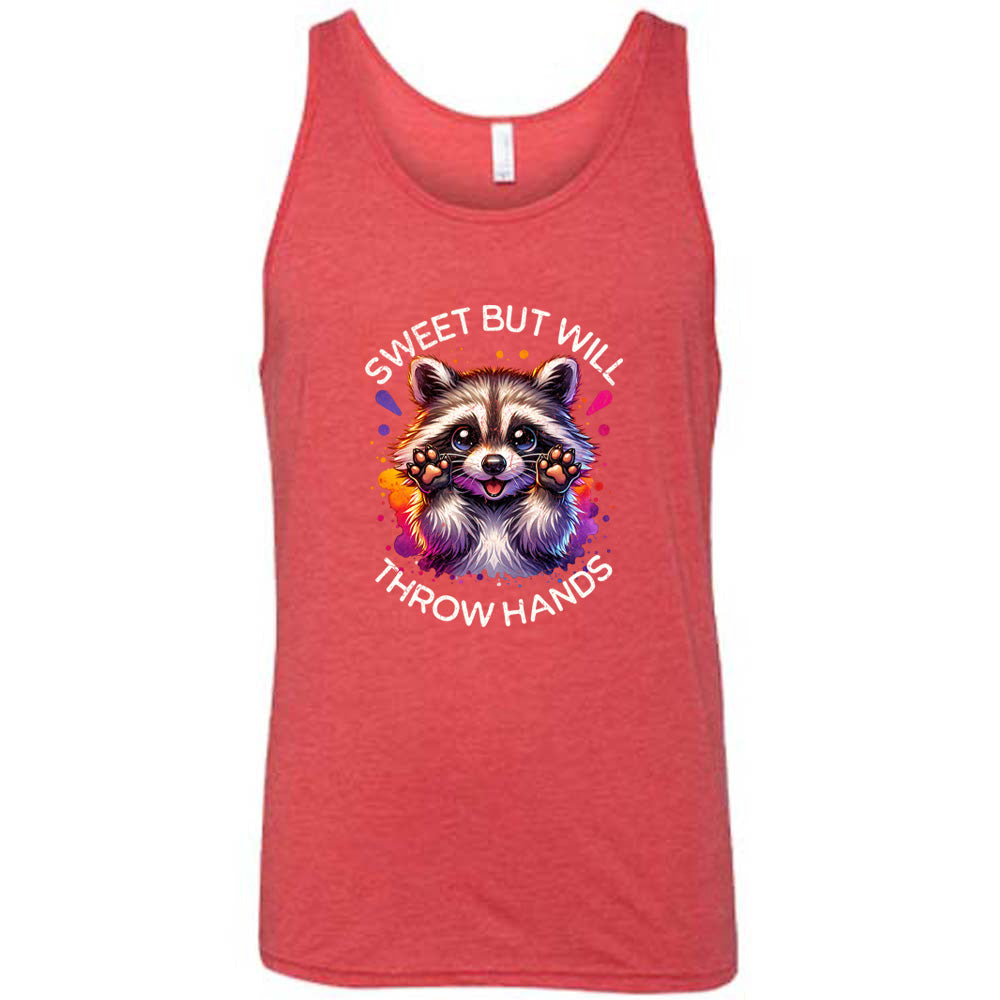 Sweet But Will Throw Hands Unisex T-Shirt - Funny Sarcastic Tee for Men & Women - Perfect for Casual Wear, Gifts, and Parties