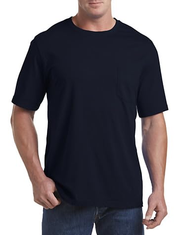 DXL Men's Big and Tall Sweat Resistant Pocket T-Shirt - Comfortable Casual Wear for Work, Gym & Outdoor Activities
