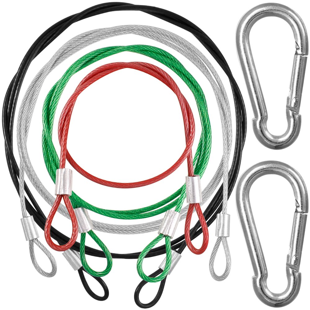 4 Pack Safety Tethers for GoPro & Cameras - Stainless Steel Lanyards for Outdoor Adventures