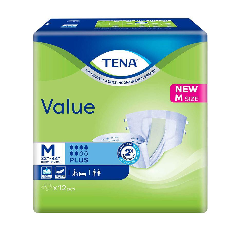 TENA Value Adult Diapers for Incontinence - Maximum Absorbency & Overnight Protection - Disposable Underwear for Men & Women - Ideal for Home Care, Travel & Post-Surgery Recovery