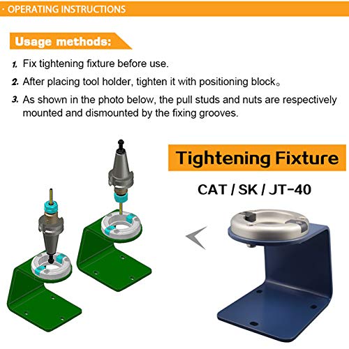 CAT40 Tool Holder Tightening Fixture - CNC Tool Holder Locking Seat for Milling Machines & Lathes - Perfect for Precision Machining & Metalworking