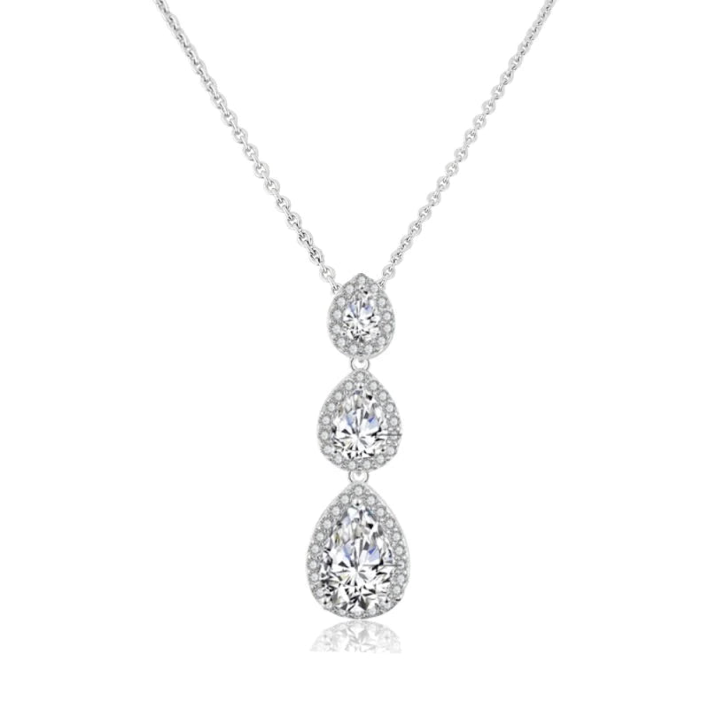 Elegant Crystal Drop Necklace for Women - Perfect Bridal Jewelry & Wedding Accessories - Ideal for Weddings, Anniversaries, and Special Occasions