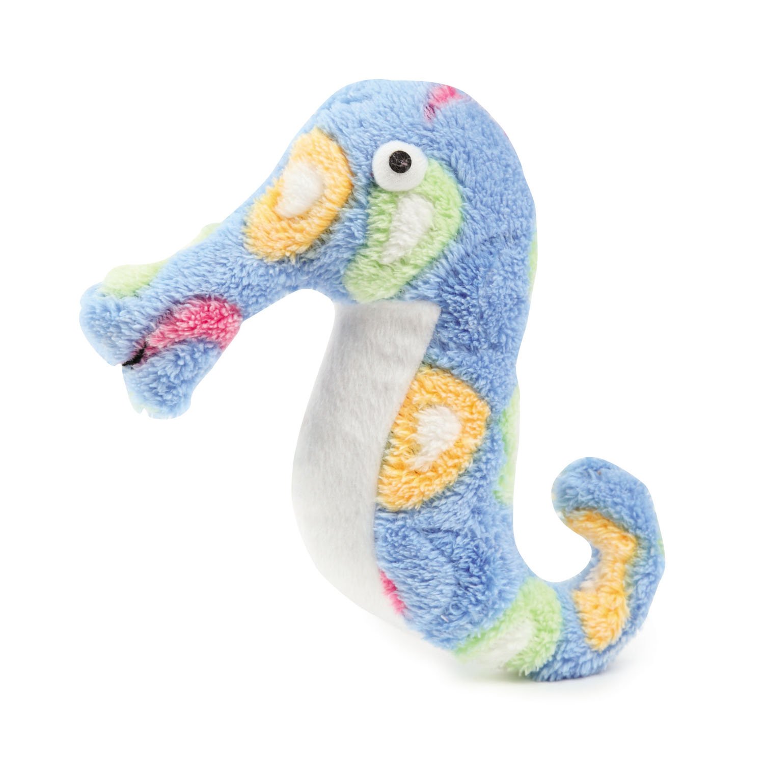 Zanies Sea Charmer Dog Chew Toy - Blue Sea Horse Plush for Small & Medium Dogs (7 Inches) - Interactive Play & Dental Health - Perfect for Beach Trips & Water-Themed Playtime
