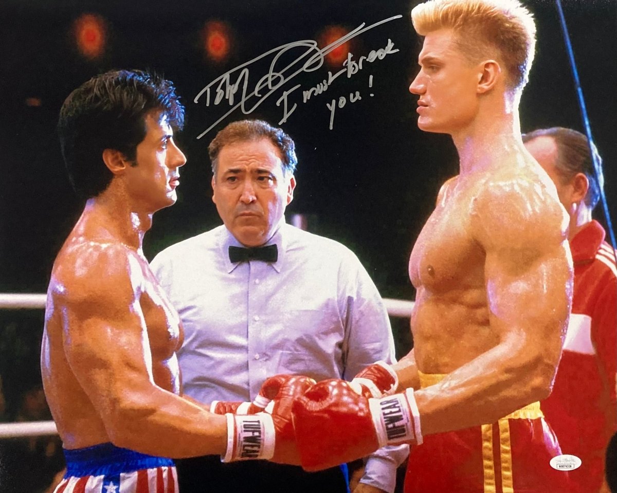 Dolph Lundgren Autographed 16x20 Rocky IV Photo with 