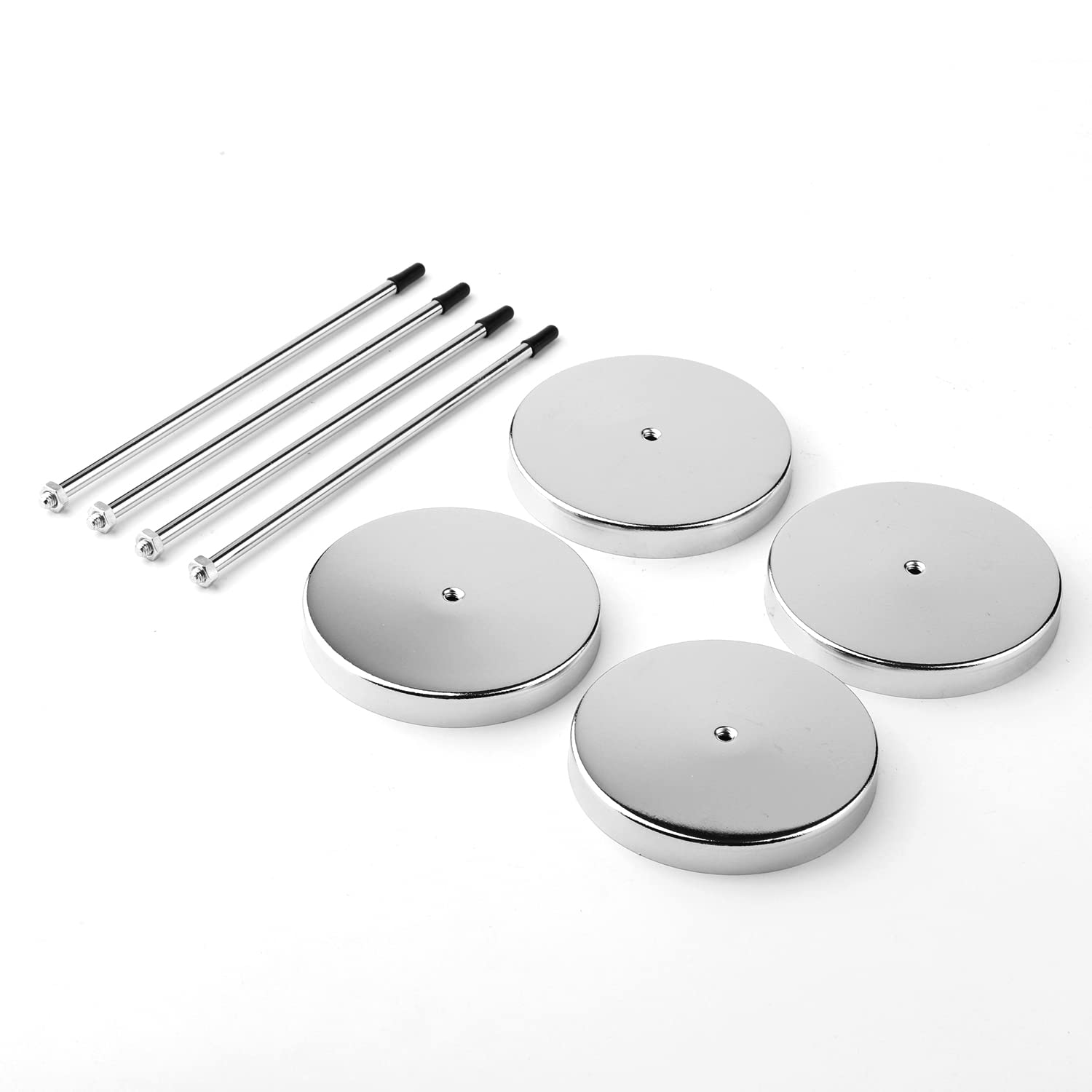 4 Pack Bill Fork Desk Receipt Holder - Stainless Steel Ticket Spike & Paper Organizer for Office, Restaurant, Retail - Perfect for Receipts, Tickets, Invoices & Business Cards