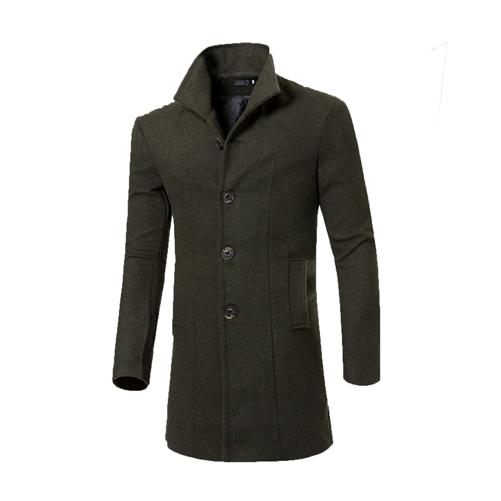 Men's Slim Fit Winter Trench Coat - Double Breasted Long Jacket for Business & Casual Wear | Water-Resistant Outerwear for Office, Dating & Formal Events