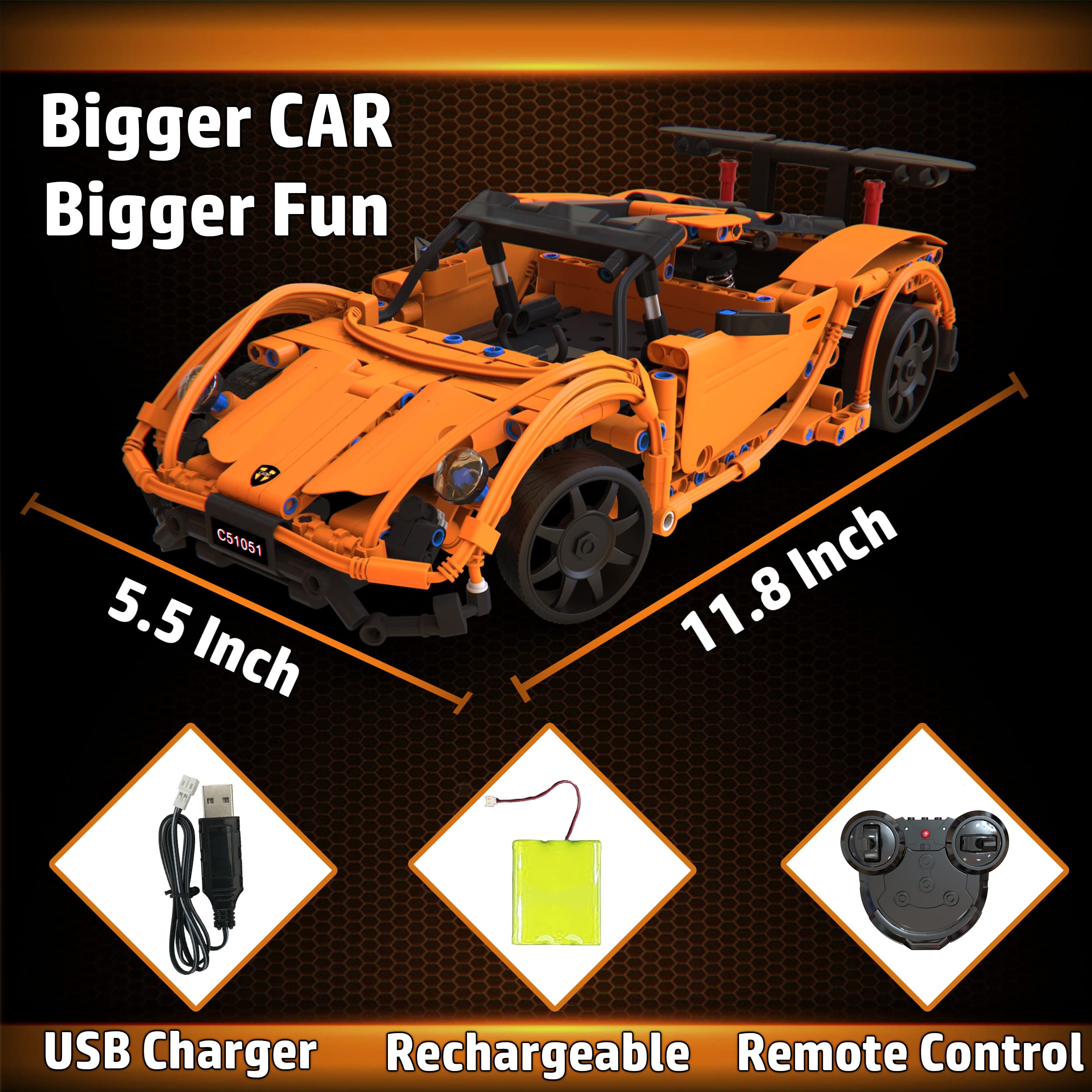 WISEPLAY STEM Building Kit for Kids Ages 8-12 - 421 PCS DIY RC Car Engineering Toy Set - Educational Science Project for Boys & Girls - Build Your Own Remote Control Car - Perfect for School Projects & STEM Learning Activities