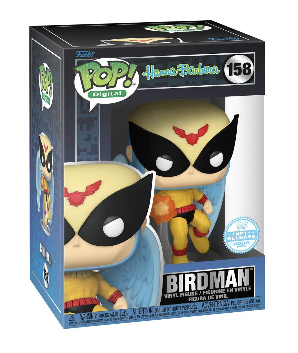 Exclusive Hanna-Barbera Birdman NFT Redemption Funko Pop Vinyl Figure - Limited Edition 2000 Pieces | Collectible Pop Culture Memorabilia for Display & Investment