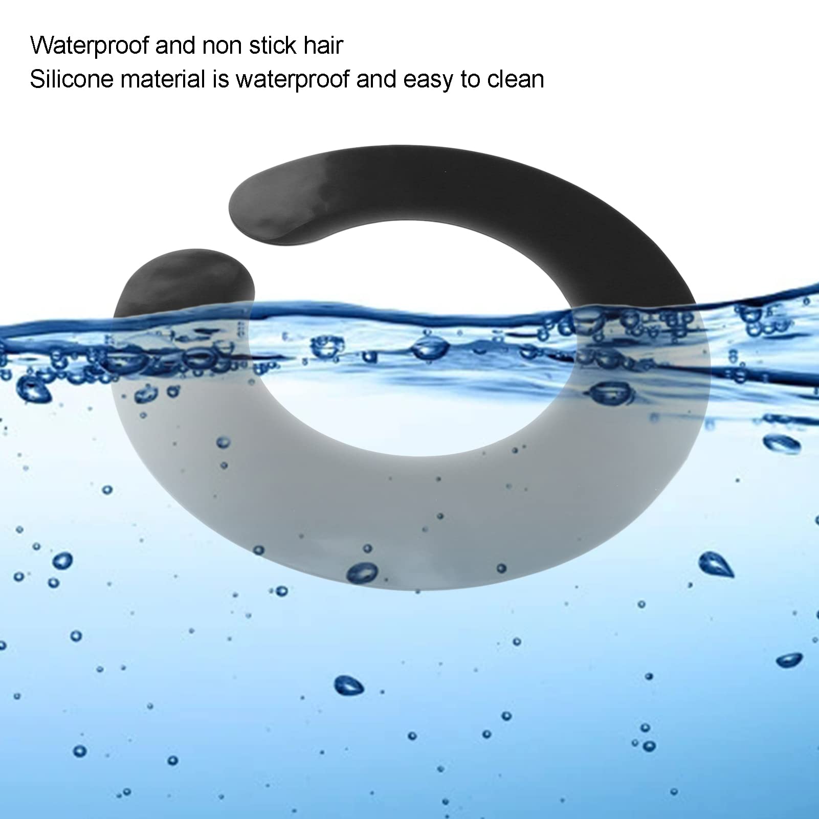 Waterproof Silicone Hair Cutting Collar & Cape for Neck Shield - Black Salon Hairdressing & Dyeing Shawl for Professional Styling & Home Haircuts