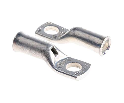 710030-3 - 5AWG Copper Lug Terminal, 33.5mm Tin Plated (25 Pack) - Ideal for Electrical Wiring, Automotive, and Marine Applications