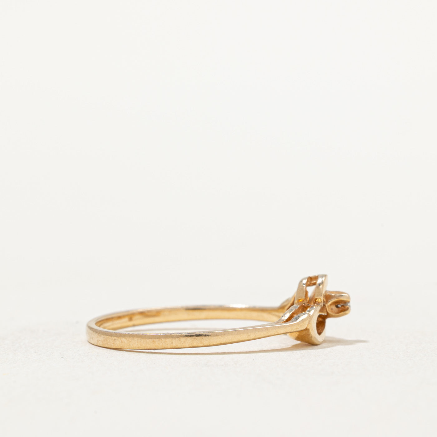 0.005ct Single Stone Diamond Heart Ring - Size 6.25 | Elegant Promise Ring for Women | Perfect for Valentine's Day, Anniversary & Romantic Gifts