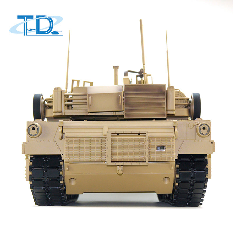 1/16 Tongde RC Infrared Battle Tank M1A2 Abrams BB Shooting with Barrel Recoil - Electric Military Tank Toy for Kids & Adults - US Stock - Perfect for War Games, Collecting & Outdoor Play