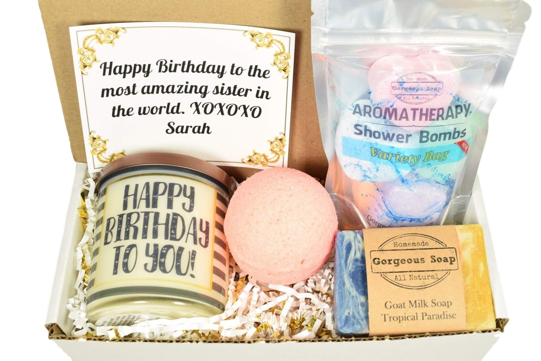 Personalized Birthday Gift Box for Women - Unique Birthday Gift Ideas with Custom Message - Elegant Happy Birthday Gift Basket for Her - Perfect for Birthdays, Anniversaries & Special Occasions
