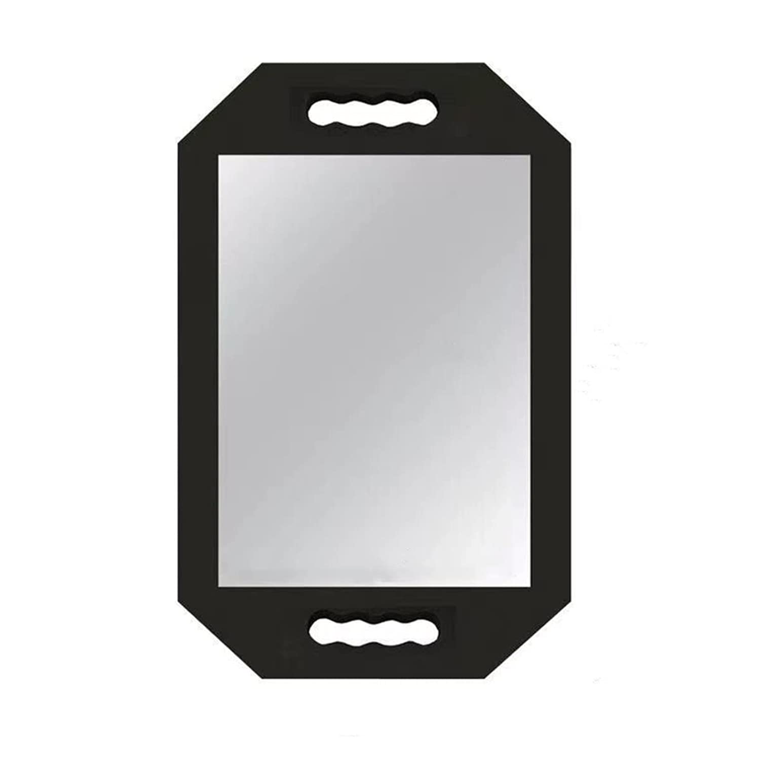 Rimosy Lightweight Handheld Mirror with Black Foam Handle - Professional Double Handle Mirror for Barbers, Salons & Beauticians - Portable Makeup & Haircut Mirror for Home, Travel & Professional Use