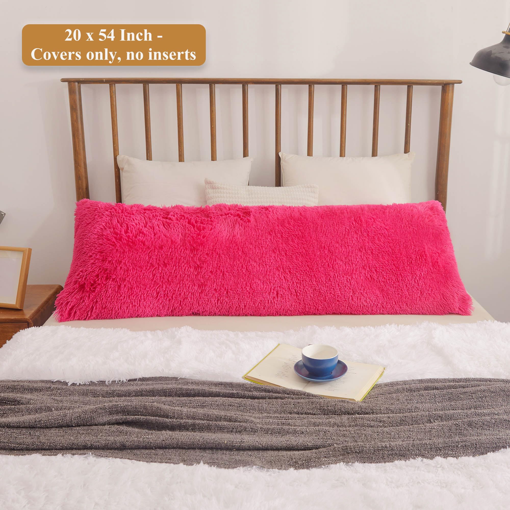 XeGe Shaggy Faux Fur Body Pillow Cover 20