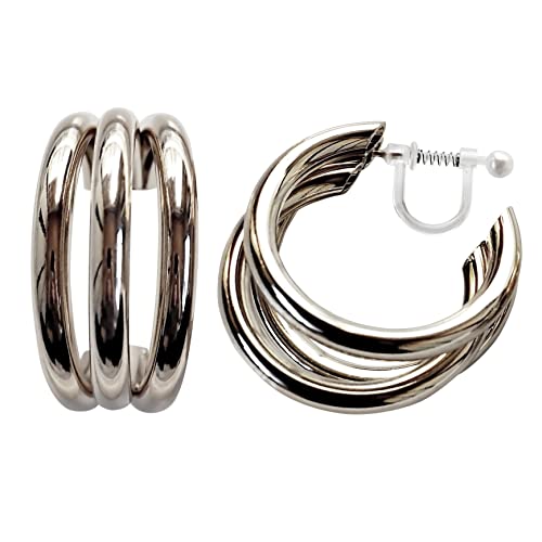 Triple Hoop Silver