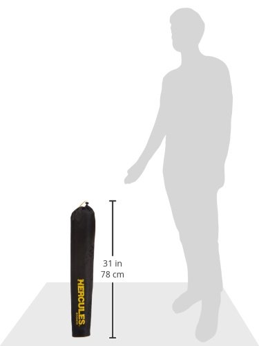 Hercules DS561B Bassoon & Bass Clarinet Stand with GSB001 Carrying Bag - Black | Secure Storage & Transport for Woodwind Instruments | Perfect for Musicians, Band Practice & Live Performances