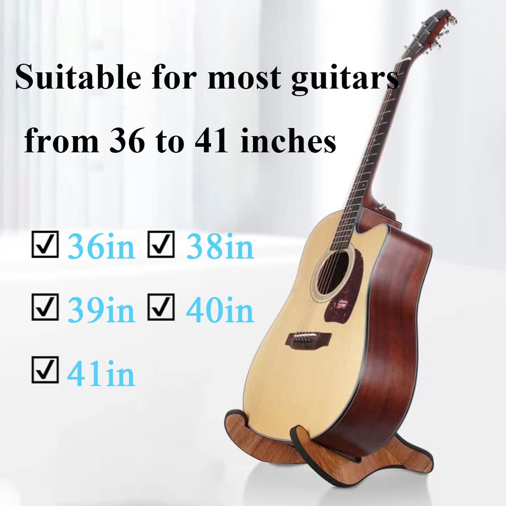Universal Portable Wooden Guitar Stand for Acoustic & Classical Guitars - Non-Slip EVA Padding - Compact Folding Design for Home, Studio & Travel - Perfect for Practice, Performance & Storage