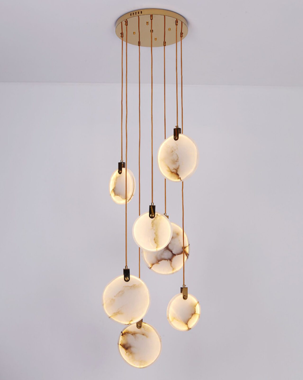 Harvest Alabaster Pendant Lamp - Modern Farmhouse Ceiling Light Fixture for Kitchen, Dining Room & Bedroom Lighting