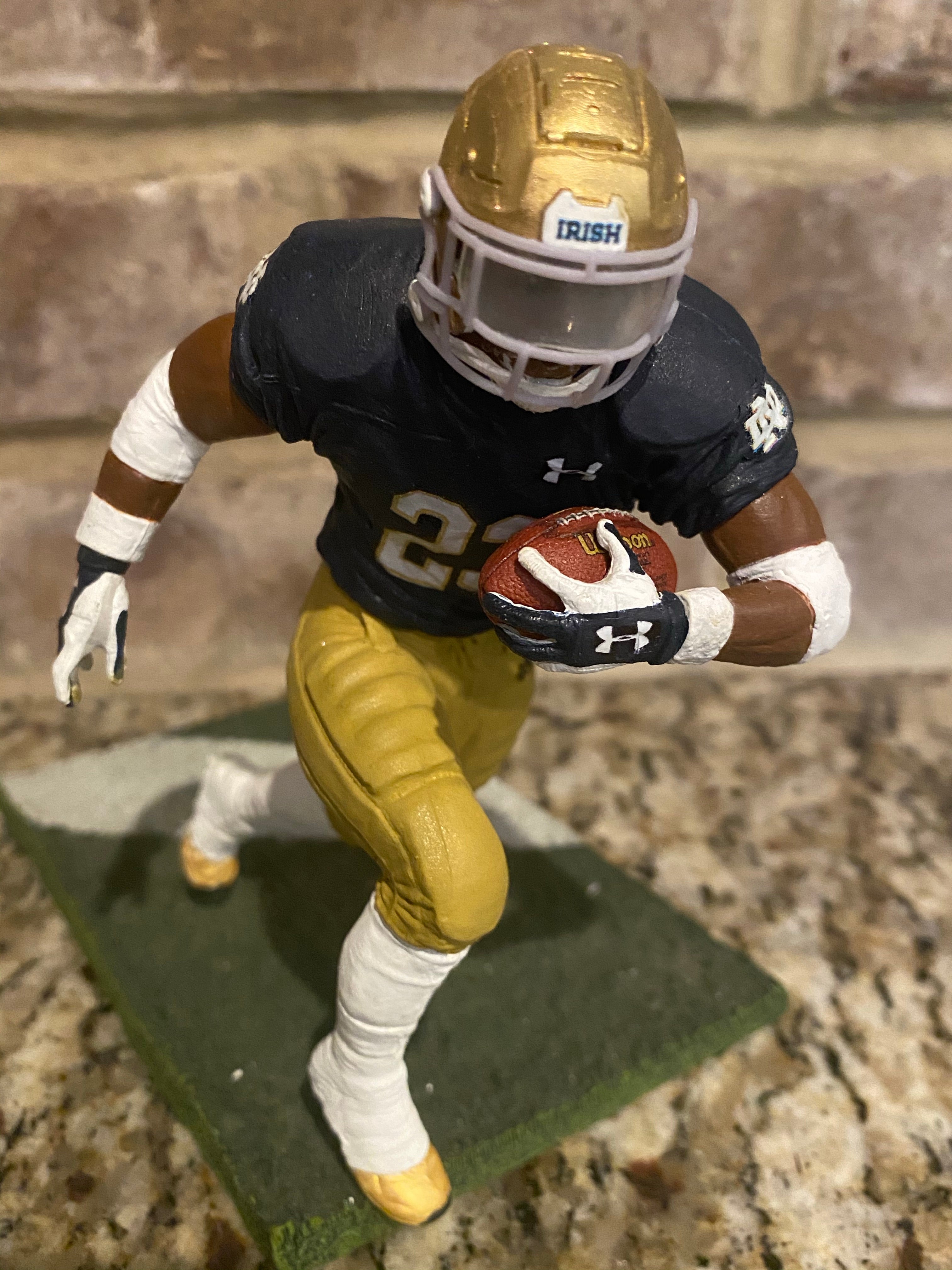 Kyren Williams Notre Dame Fighting Irish Custom McFarlane Action Figure - Collectible NCAA Football Player Statue for Fans & Memorabilia Collectors | Perfect for Display, Gifts, and Game Room Decor