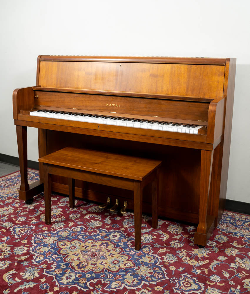 1980 Kawai 46 UST 6 Upright Piano in Satin Walnut Finish - Perfect for Home, Studio & Professional Use