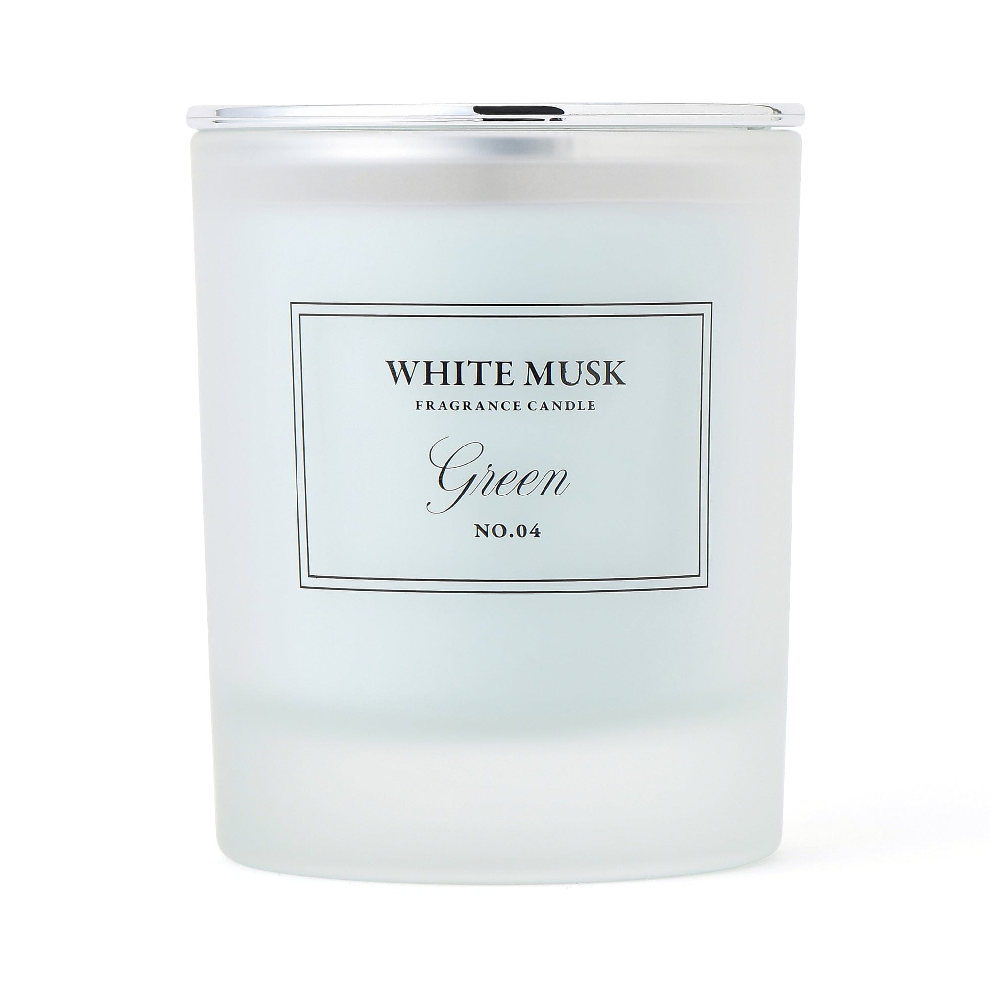 Classic White Musk Green Flower Scented Candle - Home Decor, Aromatherapy & Relaxation Gift for Bathroom, Bedroom & Living Room